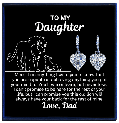 From Dad to Daughter "More than anything..." Zirconia Earrings